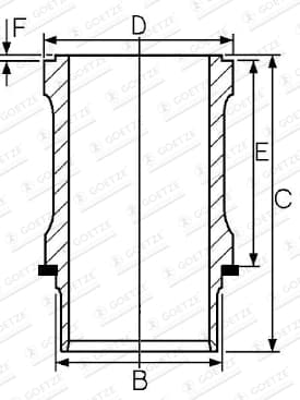 Cilindro įvorė — GOETZE ENGINE 15-112800-00