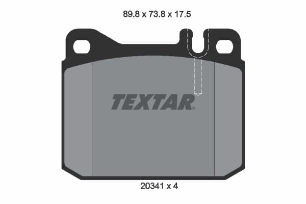 Stabdžių kaladėlių komplektas — TEXTAR 2034110