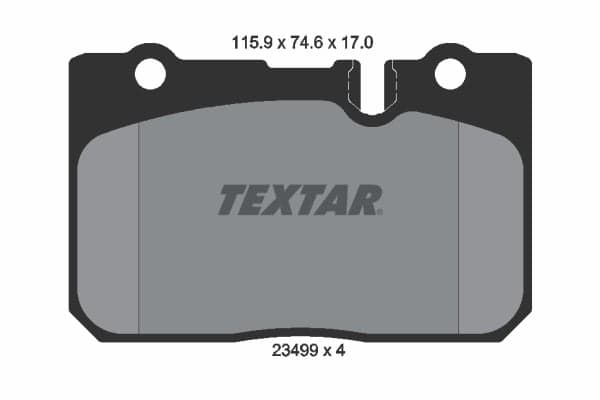 Stabdžių kaladėlių komplektas — TEXTAR 2349901