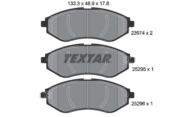 Stabdžių kaladėlių komplektas — TEXTAR 2397406