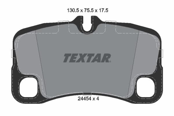 Stabdžių kaladėlių komplektas — TEXTAR 2445401