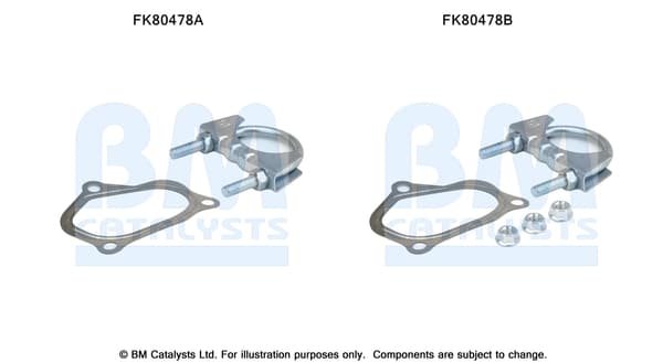 BM CATALYSTS FK80478 Katalizatorius montavimo komplektas