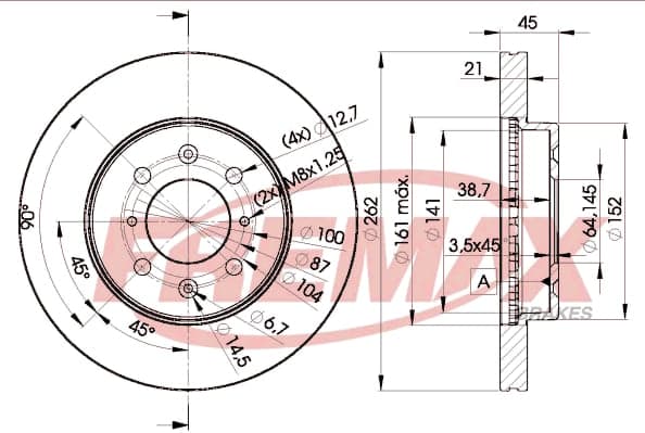 Stabdžių diskas — FREMAX BD-1700