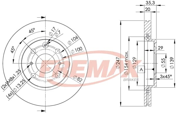 Stabdžių diskas — FREMAX BD-4700