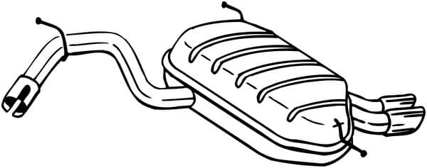 BOSAL 220-109 Galinis duslintuvas