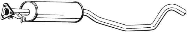 BOSAL 281-159 Vidurinis duslintuvas