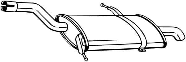 BOSAL 135-125 Galinis duslintuvas