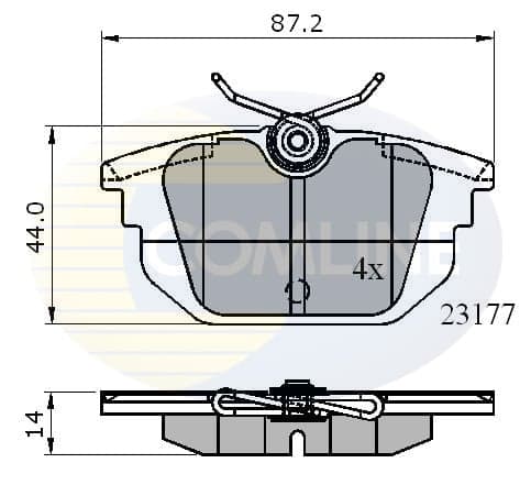 Stabdžių kaladėlių komplektas — COMLINE CBP01012