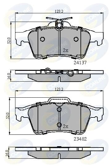 Stabdžių kaladėlių komplektas — COMLINE CBP01599