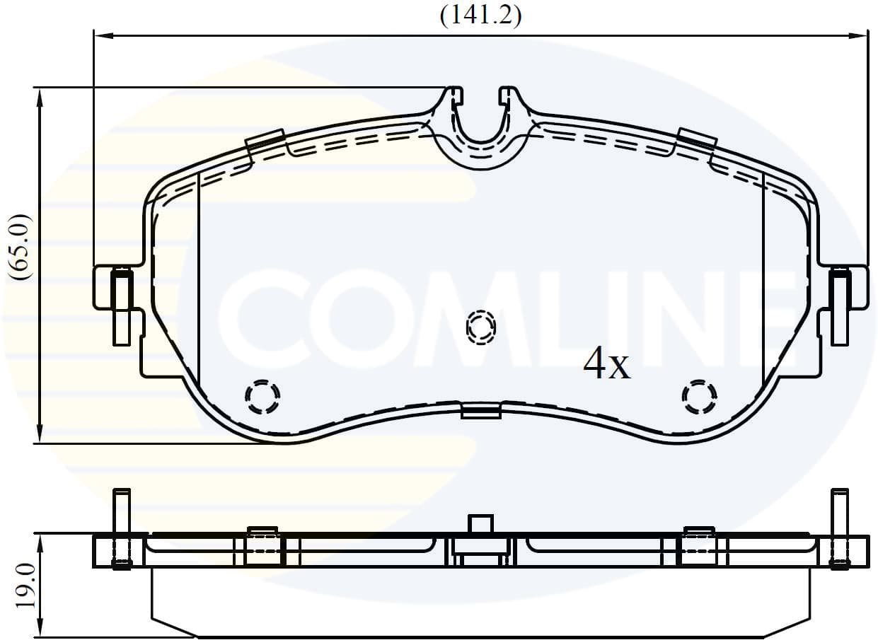 Stabdžių kaladėlių komplektas — COMLINE CBP02387