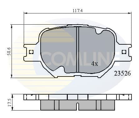 COMLINE CBP0896 Stabdžių kaladėlių komplektas