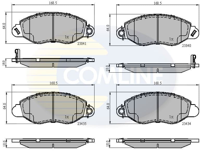 Stabdžių kaladėlių komplektas — COMLINE CBP31107
