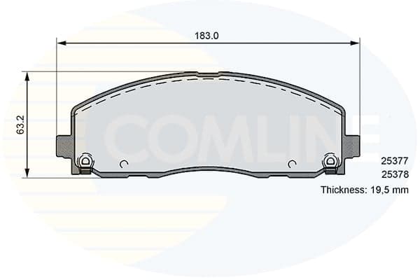 Stabdžių kaladėlių komplektas — COMLINE CBP36103