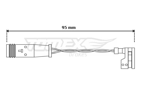 Stabdžių trinkelių susidėvėjimo daviklis — TOMEX Brakes TX 30-66