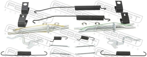 Priedų komplektas, stovėjimo stabdžių trinkelės — FEBEST 0204-D40MR-KIT