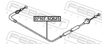 FEBEST 07107-SQ625 Akceleratoriaus trosas