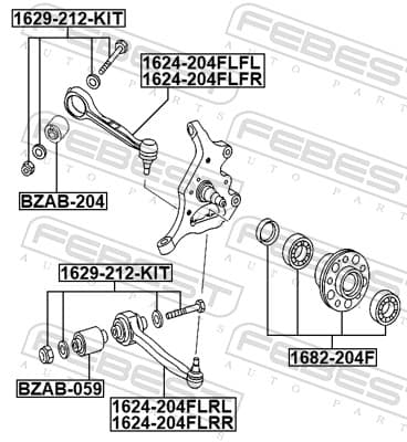 Pakabos svirtis — FEBEST 1624-204FLRR
