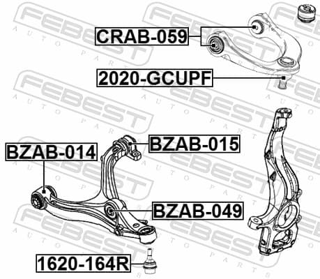 bushing, control/trailing arm image