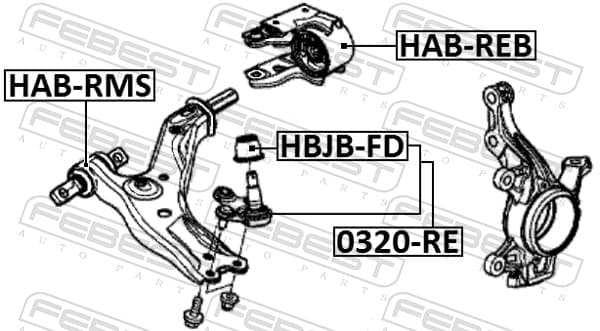 bushing, control/trailing arm image