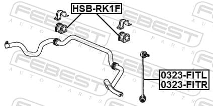 FEBEST HSB-RK1F Stabilizatoriaus įvorė