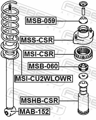 Suspension strut mount image
