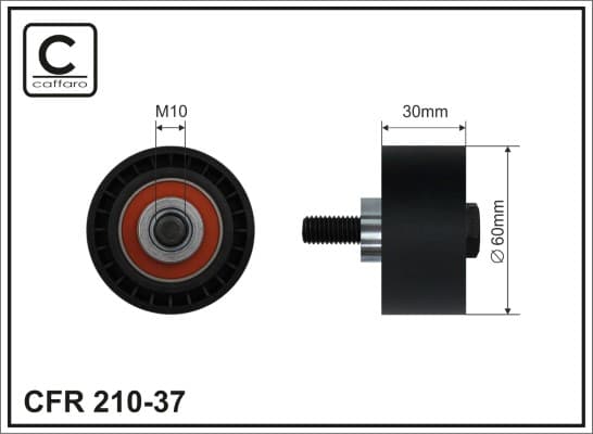 CAFFARO 210-37 Paskirstymo diržo kreipiantysis skriemulys