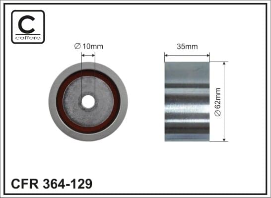 CAFFARO 364-129 Paskirstymo diržo kreipiantysis skriemulys