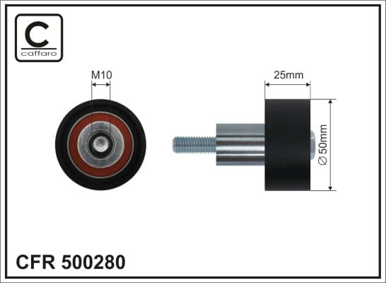 CAFFARO 500280 Paskirstymo diržo kreipiantysis skriemulys