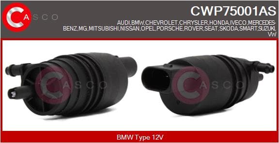 Vandens siurblys, priekinio stiklo plovimas — CASCO CWP75001AS