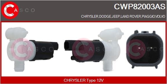 Vandens siurblys, priekinio stiklo plovimas — CASCO CWP82003AS