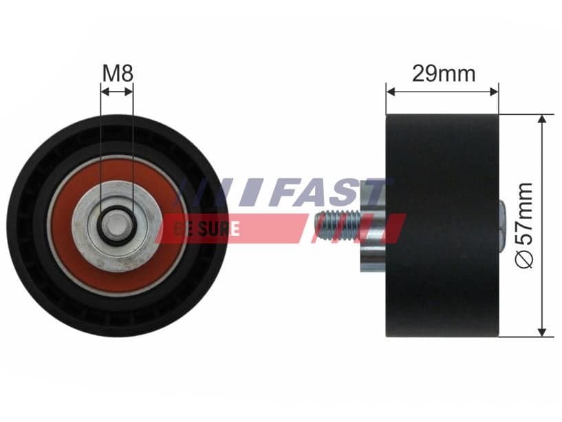 FAST FT44017 Paskirstymo diržo kreipiantysis skriemulys