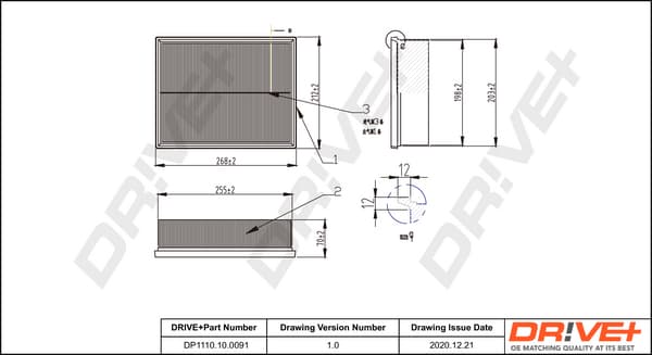 Oro filtras — Dr!ve+ DP1110.10.0091