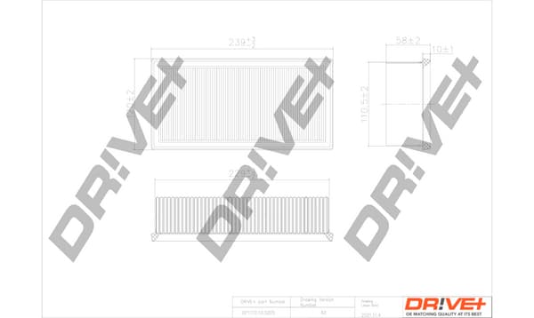 Oro filtras — Dr!ve+ DP1110.10.0205