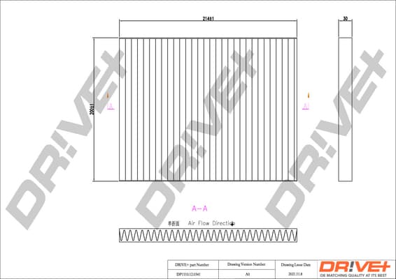 Salono filtras — Dr!ve+ DP1110.12.0341