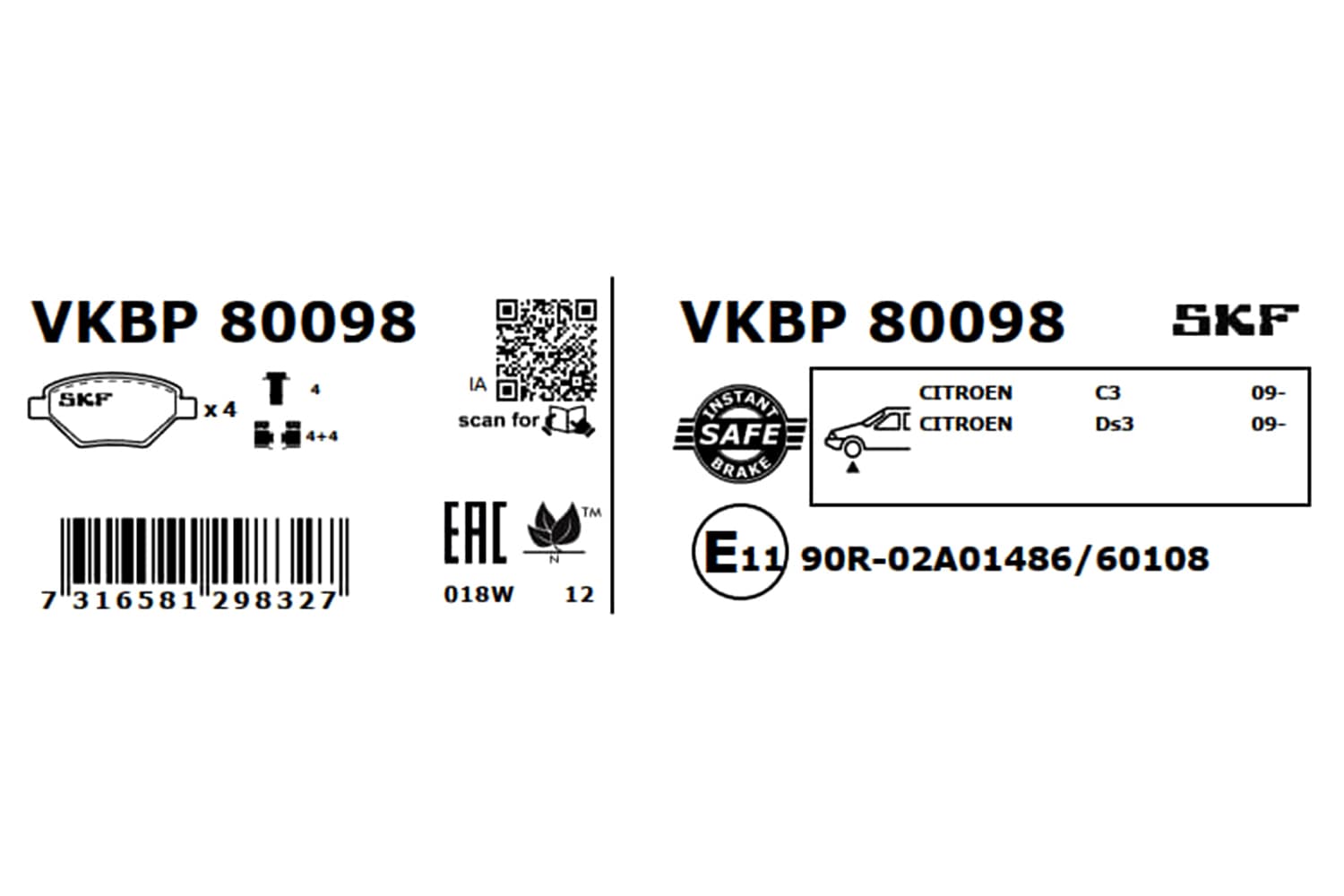 Brake pad set image