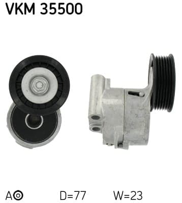 V formos rumbuoto diržo įtempiklis — SKF VKM 35500