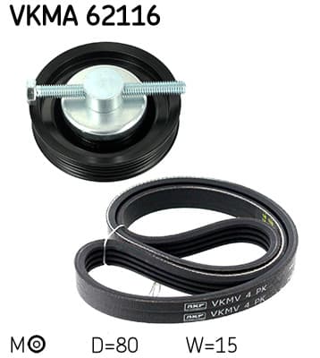 SKF VKMA 62116 V formos rumbuoto diržo komplektas
