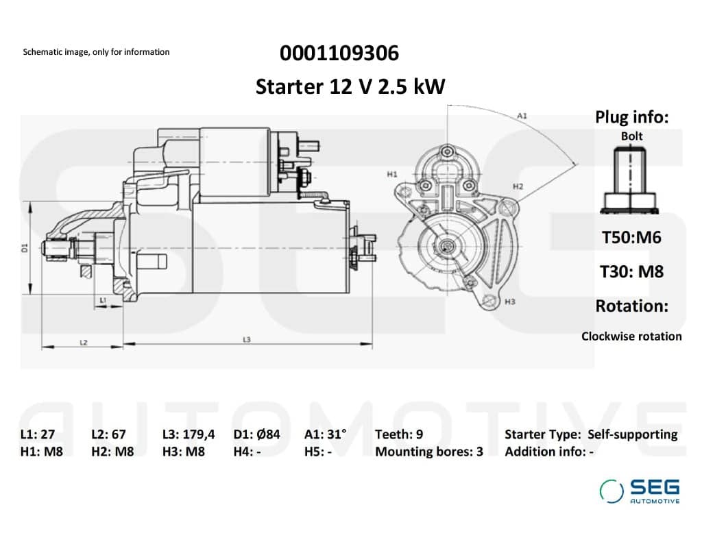 0001109306 (SEG Automotive 0001109306)