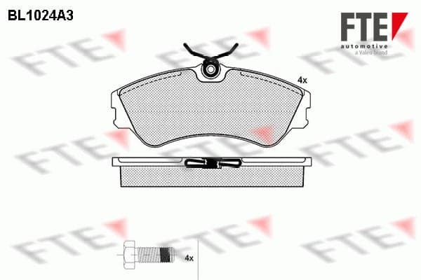 Stabdžių kaladėlių komplektas — FTE 9010010