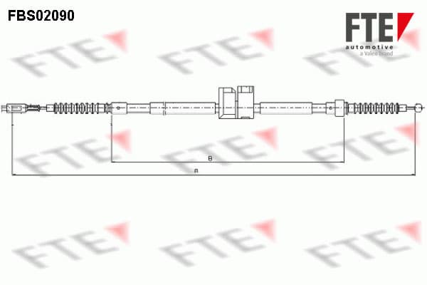 FTE 9250090 Rankinio stabdžio trosas