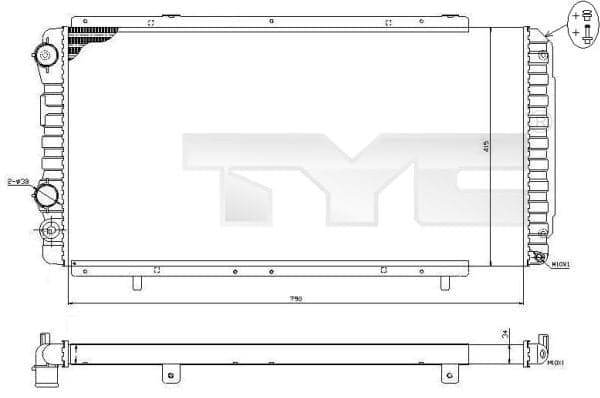 Variklio aušinimo radiatorius — TYC 709-0014-R