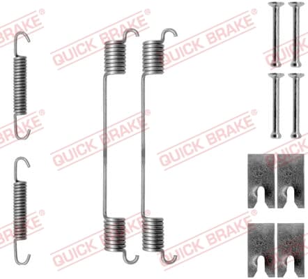 Būgninių stabdžių kaladėlių priedų komplektas — QUICK BRAKE 105-0814