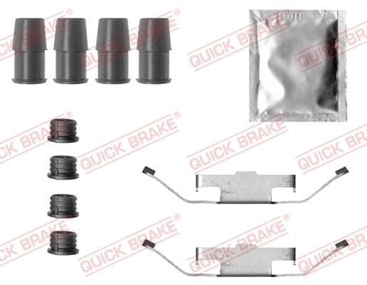 Diskinių stabdžių kaladėlių priedų komplektas — QUICK BRAKE 109-0032