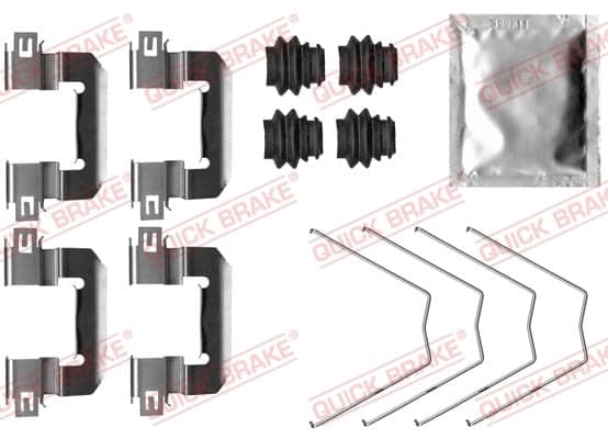 Diskinių stabdžių kaladėlių priedų komplektas — QUICK BRAKE 109-0063