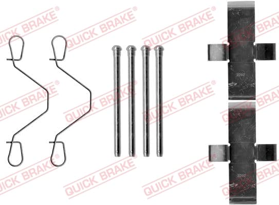 Diskinių stabdžių kaladėlių priedų komplektas — QUICK BRAKE 109-1138