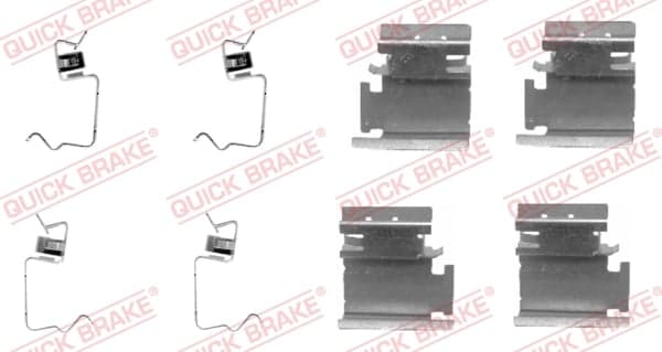 Diskinių stabdžių kaladėlių priedų komplektas — QUICK BRAKE 109-1218