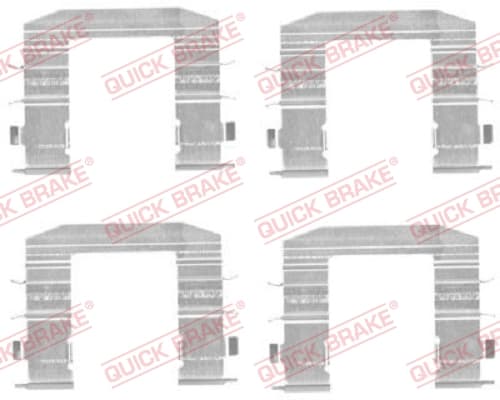 Diskinių stabdžių kaladėlių priedų komplektas — QUICK BRAKE 109-1708
