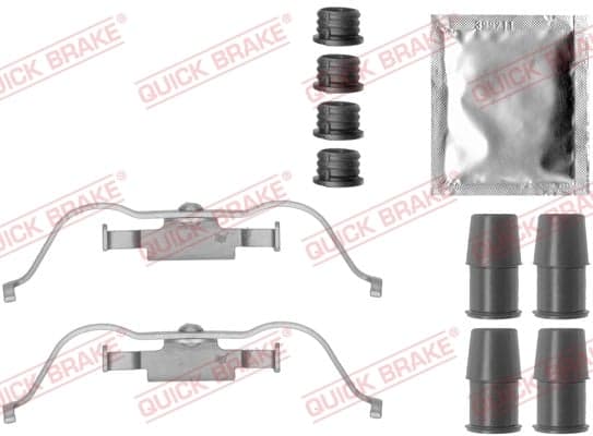 Diskinių stabdžių kaladėlių priedų komplektas — QUICK BRAKE 109-1790