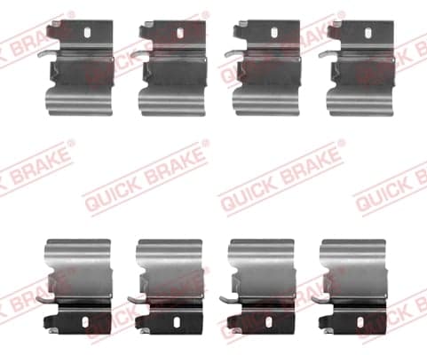 Diskinių stabdžių kaladėlių priedų komplektas — QUICK BRAKE 109-1823