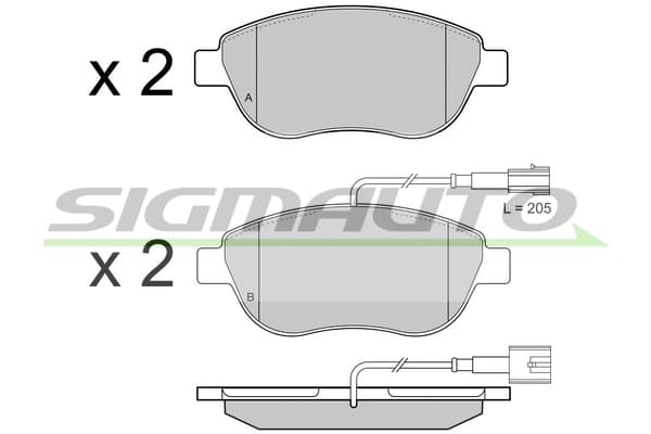 Brake pad set image